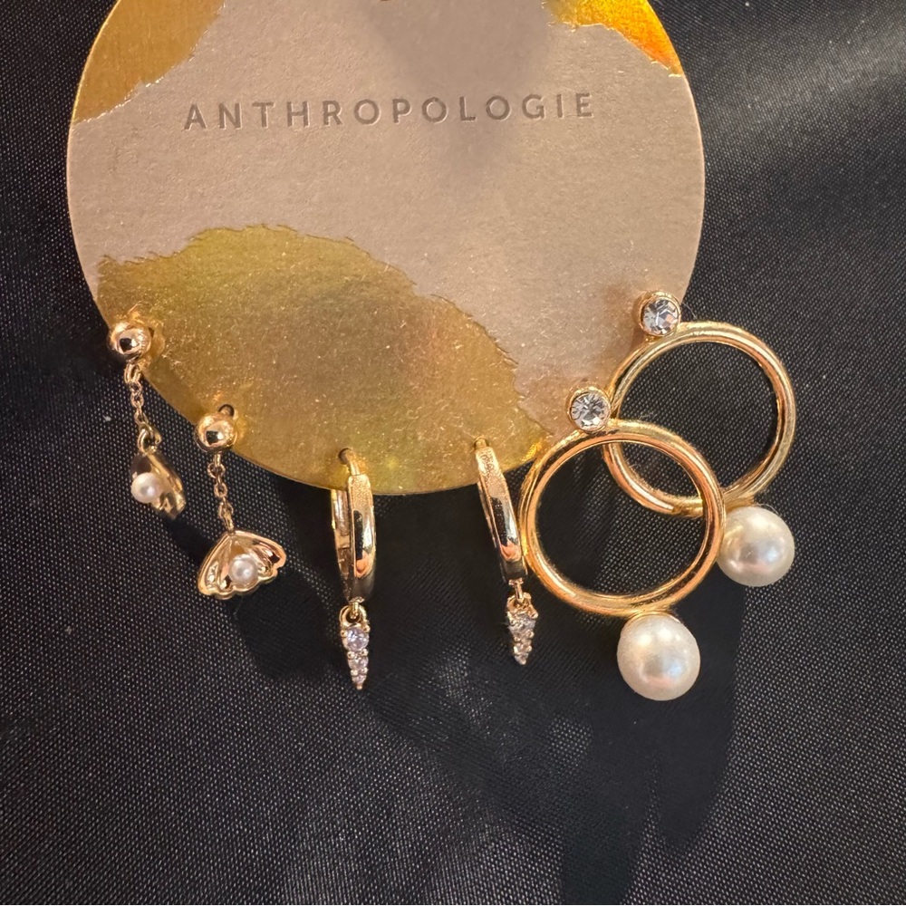 Anthropologie Earrings - 3 pairs